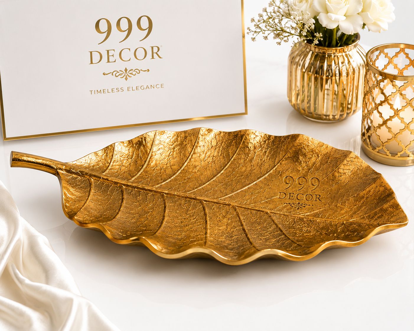 Luxury Golden Leaf Tray