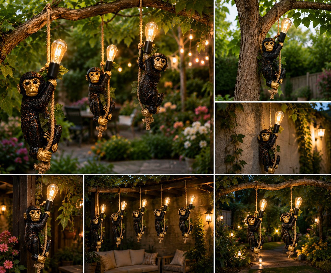 Monkey Lamp Wall Décor
