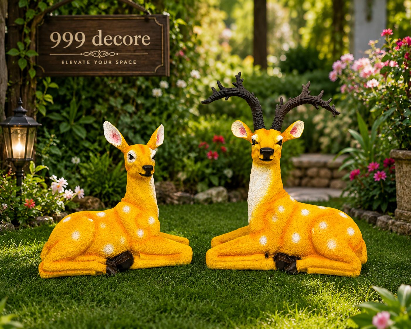 Luxury Deer Showpiece Set