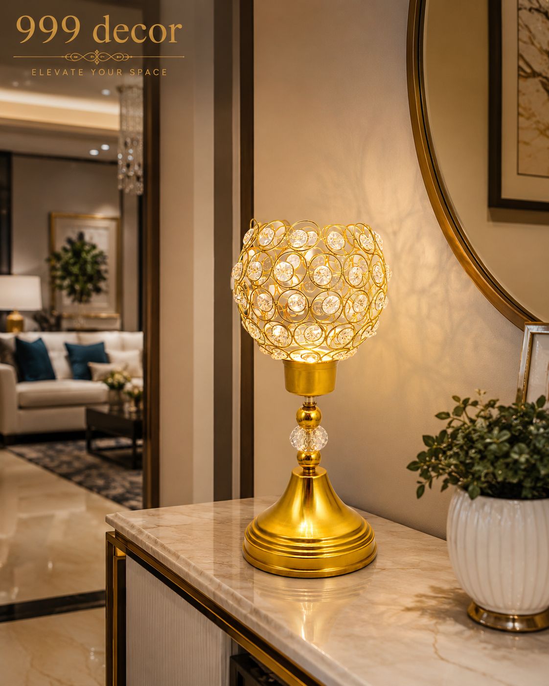 Luxury Crystal Candle Holder