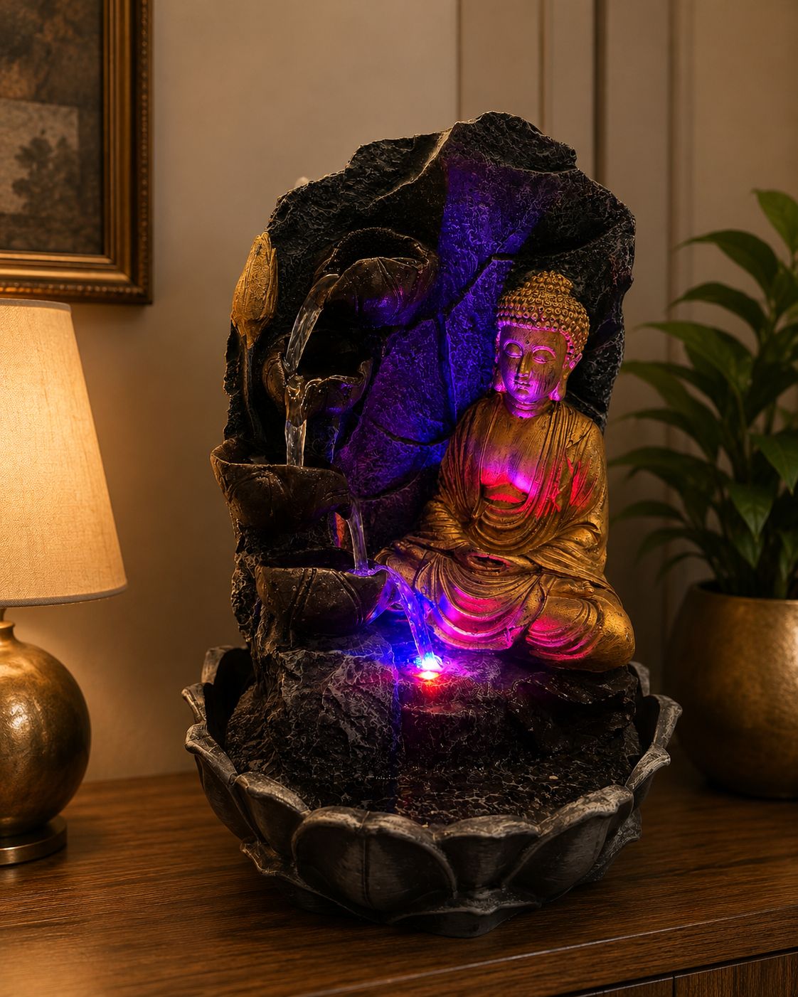 LED Buddha Water Fountain